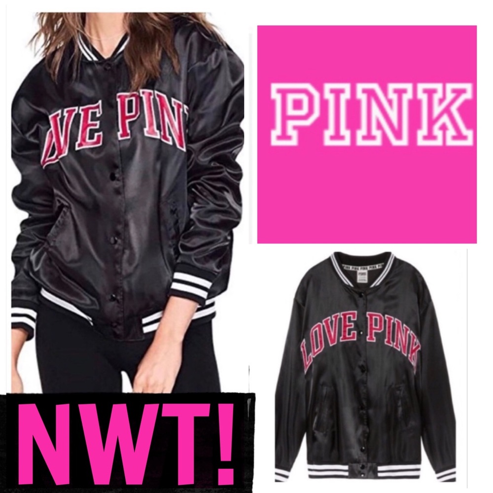 ♥️SALE! ❤️NWT! PINK BLACK BOMBER JACKET❤️